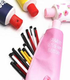 Toothpaste PU Pencil Case with Pencil Sharpener Stationery Storage Pencil Bag Student Stationery School Supplies for Boy Girl 10pc8251118
