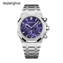 Luxury Audemar Pigue Watch Swiss Automatic Watch Abbey Royal Oak Time Code Watch White Gold Purple Dial Special Edition