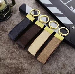 Designer Pattern Leather Keychain Luxury Leder Lanyard Keychains Men Women Car Key Ring Fashion Key Accessory Keyrings Gifts6072782