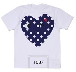 Casual Tshirt Cotton Embroidery Short Sleeve Summer T-shirtPlay Fashion Mens T-shirts Designer Red Heart Shirt XDDQ