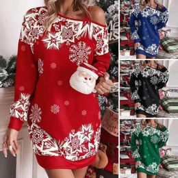 Casual Dresses Christmas Tree Women's Hoodies Dress Funny Pattern Sweater Xmas Holiday Party Clothing Fashion Skirt Pullover