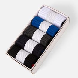 Boxed men's tube socks, pure cotton, sweat-absorbent, breathable, autumn and winter stockings, spring and autumn sports socks