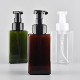 amber foaming soap dispensers bottles 450ml 15oz foam soap dispenser bottle square facial cleanser foam pump bottle