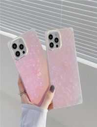 Square Gypsophila Phone Cases For iphone 13 12 11 Pro Max XR XS Bling Fashion pattern Cover foriPhone 8 7 Plus case1947941