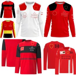 F1 Formula One T-shirt New long-sleeved team uniform casual racing suit for men and women plus size custom racer T-shirt