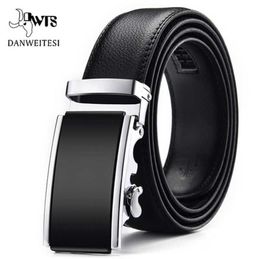 DWTSMen Belt Male Genuine Leather Belt Men Strap Belts For Men Automatic Buckle Black Men039s Belts Cummerbunds cinturon homb4825068