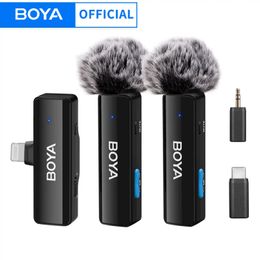 BOYA BOYALINK A Wireless Lavalier Microphone for iPhone iPad Android Phones Type C DSLR Camera Live Streaming Recording 231228