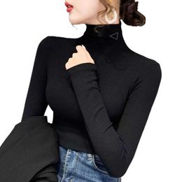 Women's Blouses & woman blouses T Shirts Women Undershirt Womens Top Designer fashion Hoodie cotton long sleeve lapei neck Yoga Shirt High Necks Tops S-3XL CISV