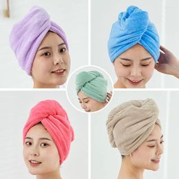 Towel 25 65cm Coral Fleece Head Wrap Bathing Tools Rapid Drying Hair Super Absorbent Quick Lady Turban