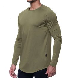 lu Men Yoga Outfit Sports Long Sleeve T-shirt Mens Sport Style Tight Training Fitness Clothes Elastic Quick Dry Wear LU LU L68675