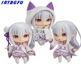 Emilia Q Version Re zero life In A Different World Anime Action Figure Collectible Model Figures Toys Kids Gift toys for girls T201585895