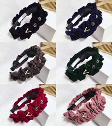 Luis HairBand Womens Black Lace Designer New Headband Autumn Winter Warm Style Hair Accessories 6 Colours Classic Brand Headbands