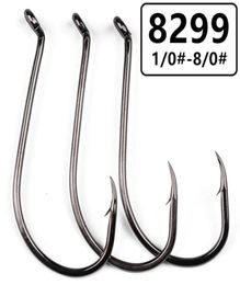 200pcs lot 8 Sizes 1 08 0 8299 Octopus Hook High Carbon Steel Barbed Fishing Hooks Fishhooks Pesca Tackle Accessories A025296l7729991
