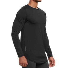 Lu Men Yoga Outfit Sports Long Sleeve T-shirt Mens Sport Style Tight Training Fitness Clothes Elastic Quick Dry Wear T-53