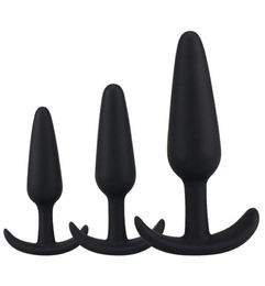 Premium Quality Homemade Anal Sex Toys Men Butt Plug Sex Toys Anal 3 Different Sizes Silicone Anal Plug1411665