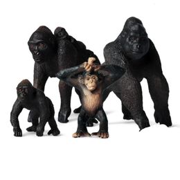 Simulation Little Gorilla Action Figures Lifelike Education Kids Wild Animal Model Toy Gift Cute Toys6240044