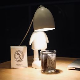 Robot Aromatherapy Melting Wax Lamp Bedroom Bedside Study Candle Warmer Table Lamp Home Decor Fragrance Small Night Light Gifts 231228