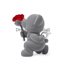 Novelty Items Joy Eternal Flower Rose Ring Bear Gift Box Valentines Day Holiday Gifts As A For Girlfriend Drop Delivery Otpcr