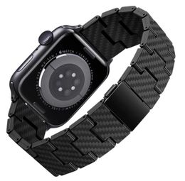 Carbon Fibre Strap For Watch Band 45mm 44mm 42mm 41mm 40mm 38mm Lightweight Link Bracelet belt iWatch Serie 3 4 5 68660051