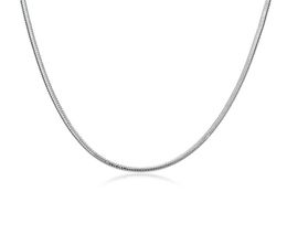 Plated sterling silver Chains (16 18 20 22 24)INCHS*3MM men's 3M bone necklace SN192 Top 925 silver plate Chains Necklaces jewelry8698111