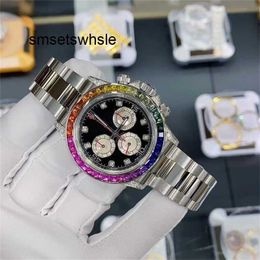Automatic Mechanical Watch Top gold pack Custom 4130 movement Watch 18k white diameter 40mm rose South true drill ring
