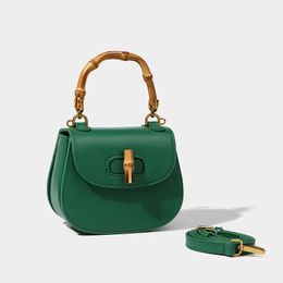 Bags Brand Bamboo Saddle Bag for Women High Quality Shoulder Bags Fashion Purses and Handbag Designer Crossbody Bag Cute Satchel