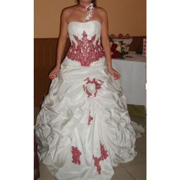 Vintage Ruched A Line Wedding Dresses Lace Appliques Corset Lace-Up Plus Size Bridal Gowns Sleeveless Long Ivory Draped Bride Wear