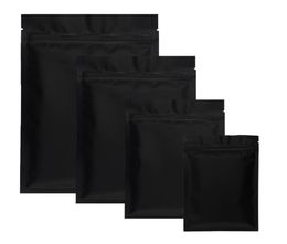 100pcs Matte Black Small Aluminum Foil Zip Lock Plastic Bags Smell Proof Herb Powder Heat Sealable Flat Ziplock Bag Pouch8776798