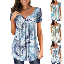 Women's Blouses Style Shirt Top Hidden Belly Button Long Version Summer Short Sleeve Cute Flowing Blouse Womens Casual Shirts