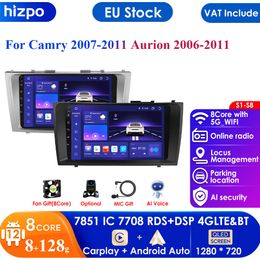 4G AI Android 12 Car Radio Multimedia Video Player for Toyota Camry 7 XV 40 50 2006-2011 Navigation Head Unit Carplay Stereo RDS