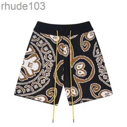 Rhude Shorts Designer Printing Jacquard Knitted Wool Casual Men Women Sport Home Pants Holiday Leisure S-xl 7VCN