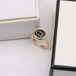 Mixed Simple Top Quality 18K Gold Plated Ring Brand C Double Letter Band Rings Vintage Small Sweet Wind Men Women Fashion Designer281d