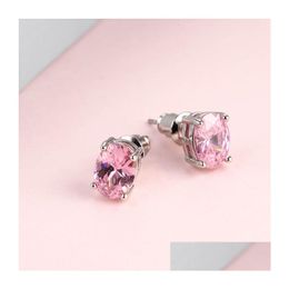 Stud Update Oval Opal Earrings Jewellery Sier Colour Stud Ear Rings With Engagement Gifts For Ladies Wedding Drop Delivery Jewe Dhgarden Dht7R