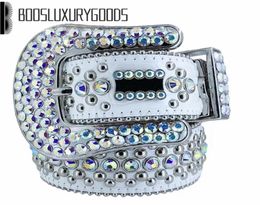 2022 Designer Belt Simon Belts for Men Women Shiny diamond belt white cintura uomo boosluxurygoods300W4468290