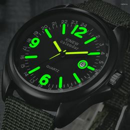 Wristwatches Military Mens Quartz Watch Black Dial Date Luxury Sport Wrist Men'S Watches For Men Smart