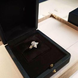 Famous jewelry 925 silver gold-plated drop diamond ring women wedding diamond ring jewelry208g