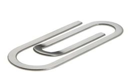 Stainless Steel Metal MultiFunction Men Money Clips Paper Clip Holder Folder Credit Card Portfolio Money Holder Silver Clip8581507