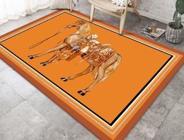 Top Quality Fashion Brand Living Room Carpet Table Carpet Orange Feeling Bedroom Bedside Blankets