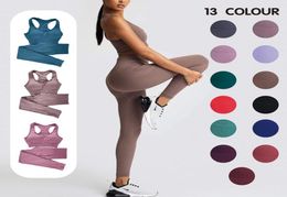 Women Seamless Yoga Set Sports Suits Fitness Gym Clothing Sports Brahight Waist Leggings Workout Clothes Sportswear Workout Set3187213