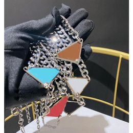 Pendant Necklaces Inverted Triangle P Necklace Men And Women Universal Punk Style Personality Trend Chic Jewellery Luxury Gifts3133