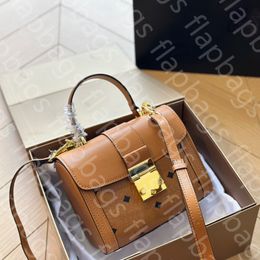 Hot New luxury mini locker Casual Versatile shoulder bag Black Letter Lattice Printed brown Bucket Bag designers Women Leather Shoulder Bag Crossbody Bags