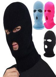 Cycling Caps Masks Outdoor Ski Mask Knitted Face Neck Cover Winter Warm Balaclava Full Skiing Hiking Sports Hat Cap Windproof2204729