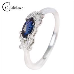 100% real sapphire silver ring for engagement 3 mm 6 mm marquise cut sapphire ring solid 925 silver sapphire fine jewelry2139