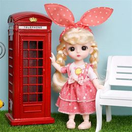 16cm BJD Doll with Clothes and Shoes 1 12 Movable 13 Joints Cute Sweet Face Princess Girl Gift Baby Toys 231228