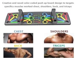 9 in 1 System Body Building Fitness Pushup Bars Stands Pair Push Up Board Body Training ABS Work out Sport Trainer2796119