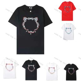 Designer fashion Classic t shirt Summer Casual Colourful Embroidered Head Pattern Tees Mens Women Loose Cotton Couples oversized t shirt