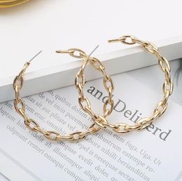 Hoop Creative alloy system semicircular women Earring Fashion exaggerated Earrings Jewelry Festival gifts1424916