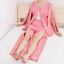 Women's Sleepwear Homewear Bedridden Pyjamas Spring Sweat-absorbing Elderly Examination Gown Nursing Clothes Tracksuit