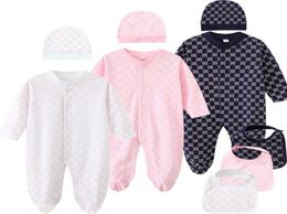 INS Baby Brand Clothes Baby Romper New Cotton Newborn Baby Girls Boy Spring Autumn Romper Kids Designer Infant Jumpsuits2302499