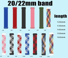 Fabric Braided Solo Loop Strap For Galaxy watch 3 Smart Watch 20mm 22MM Nylon Elastic Band For Amazfit GTSGTS2 Mini For Huawei1932754
